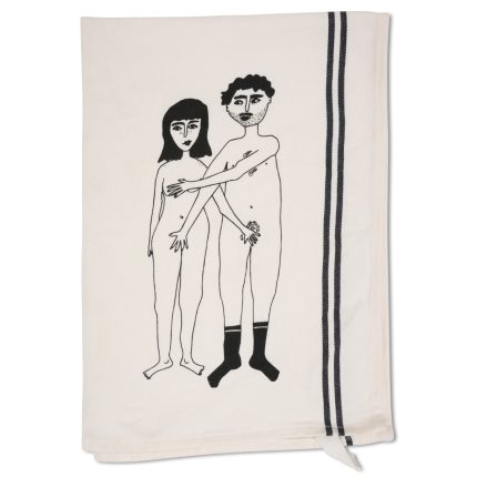 Nacked Couple Tea Towel
