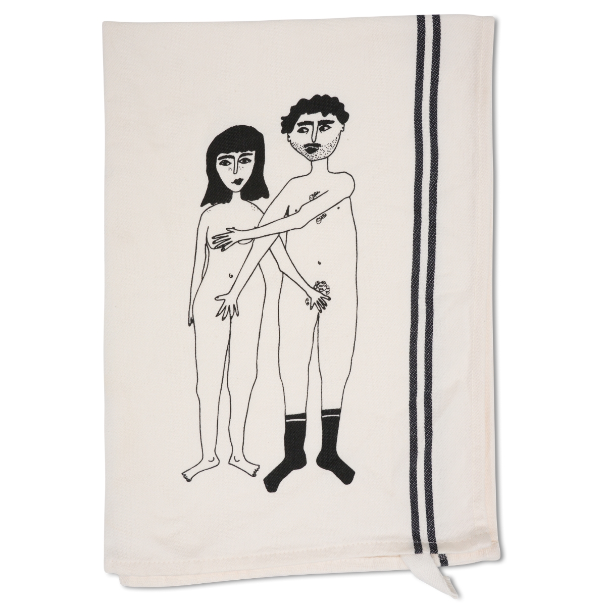 Nacked Couple Tea Towel Nacked Couple Tea Towel