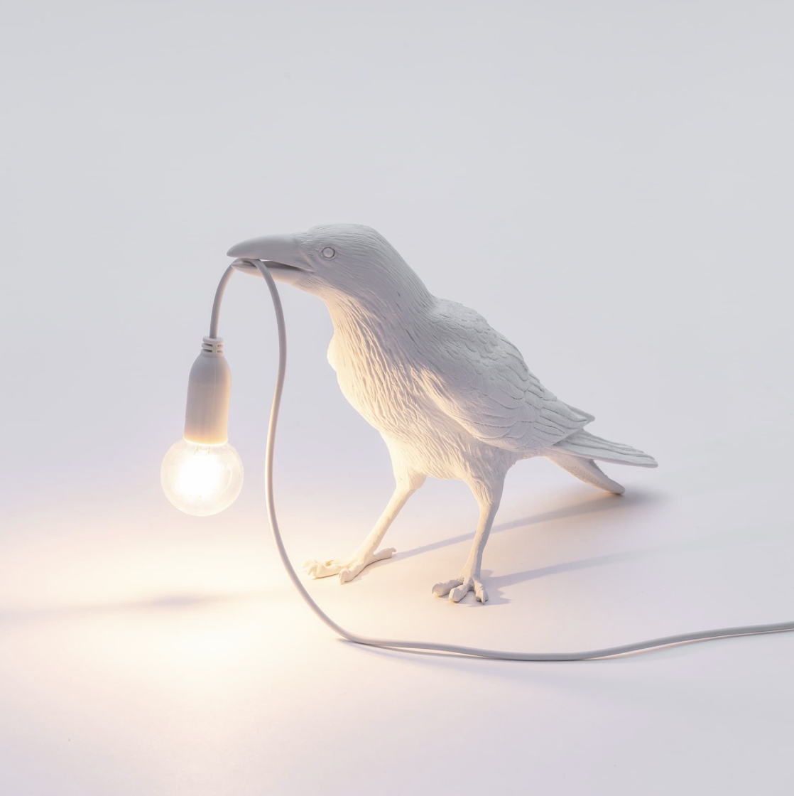 Bird Lamp White Waiting - Seletti