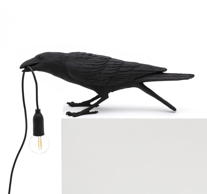 Bird Lamp Black Playing - Seletti