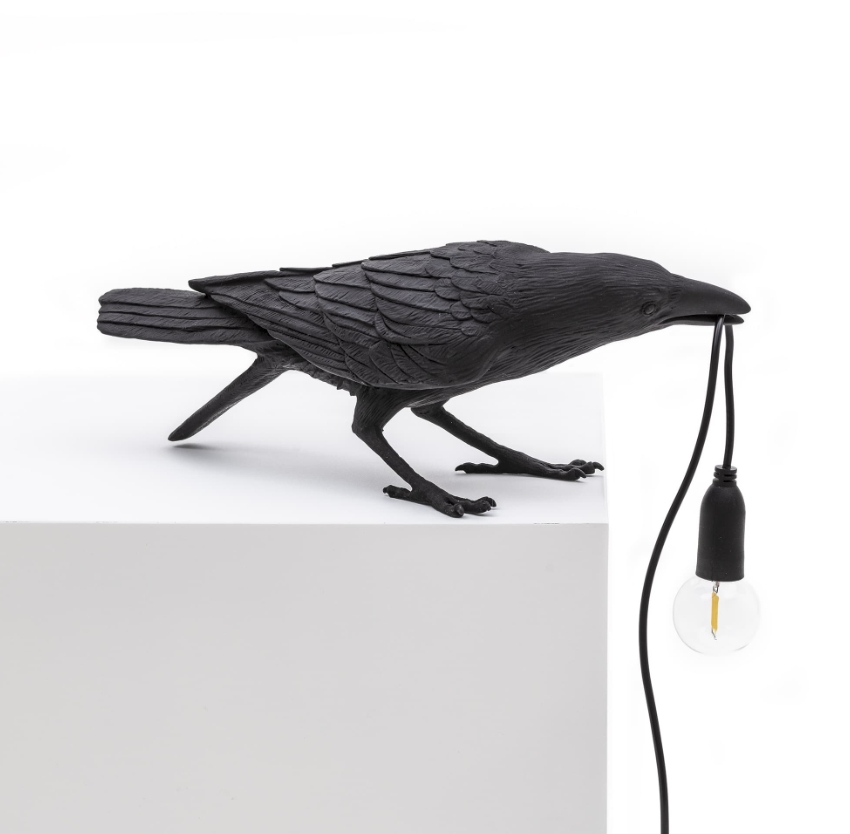 Bird Lamp Black Playing - Seletti