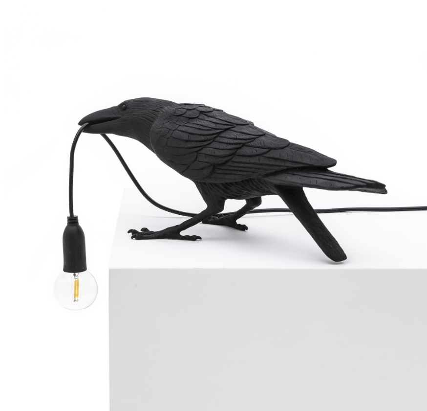 Bird Lamp Black Playing - Seletti