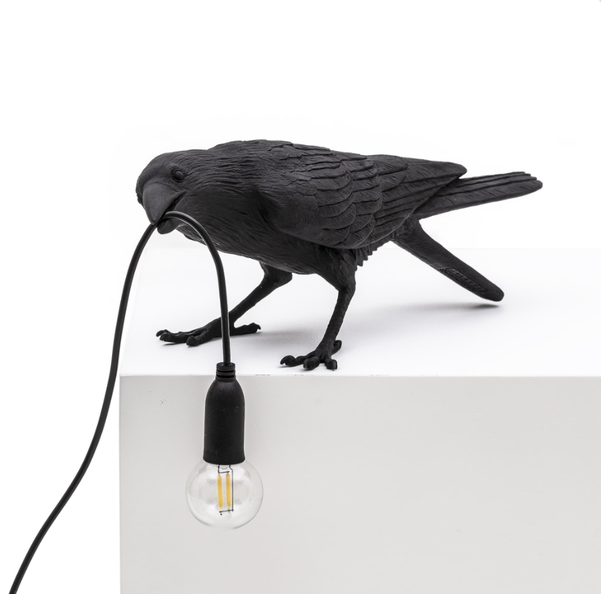 Bird Lamp Black Playing - Seletti