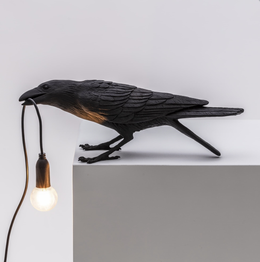 Bird Lamp Black Playing - Seletti