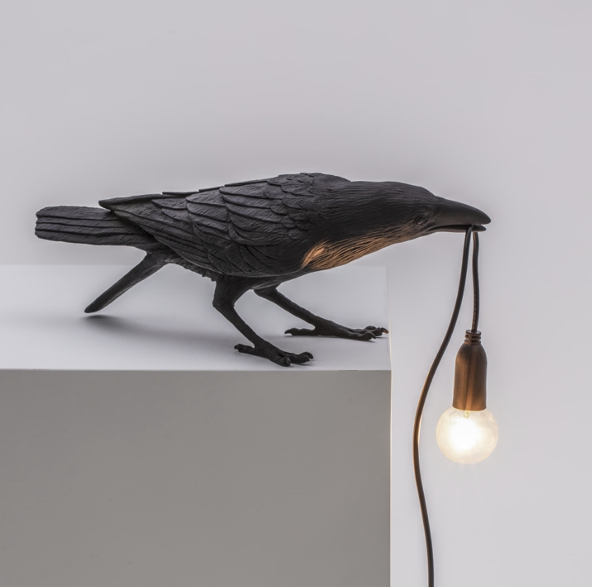 Bird Lamp Black Playing - Seletti