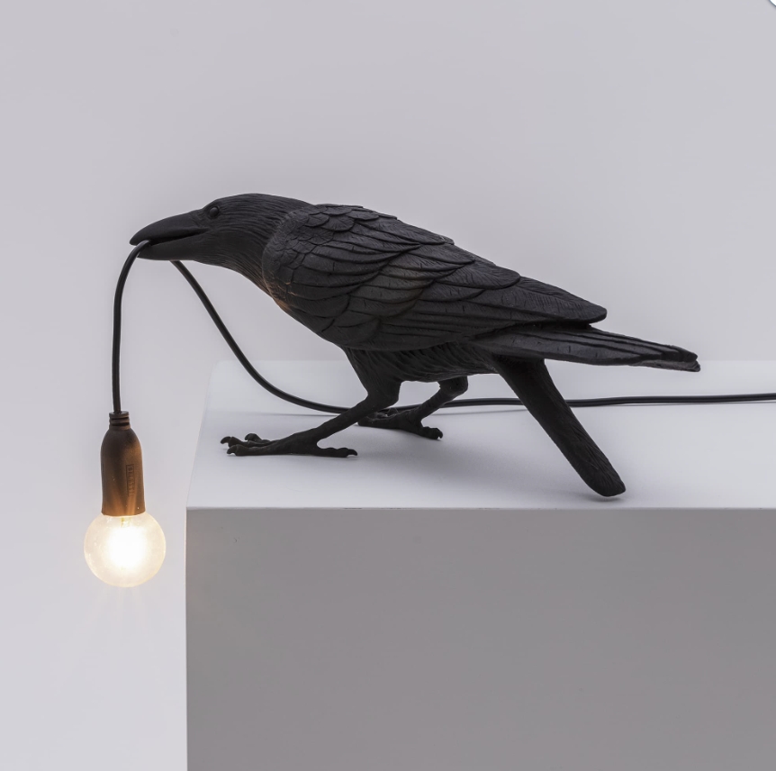 Bird Lamp Black Playing - Seletti