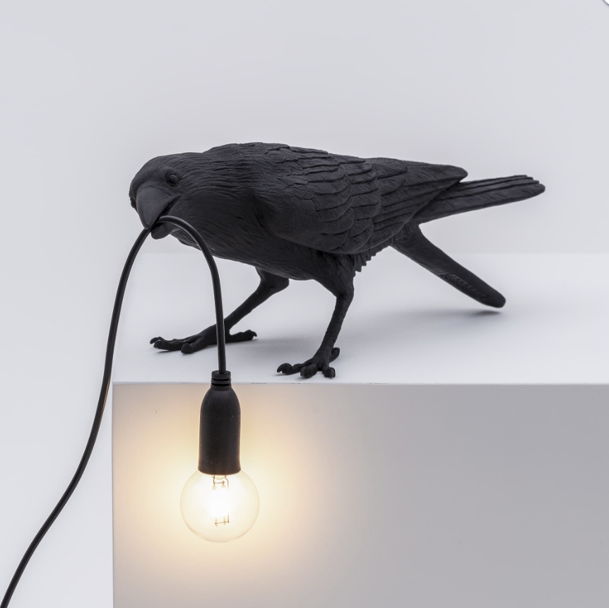 Bird Lamp Black Playing - Seletti