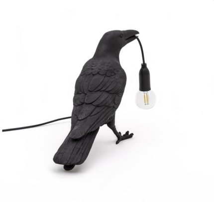 Bird Lamp Black Waiting - Seletti